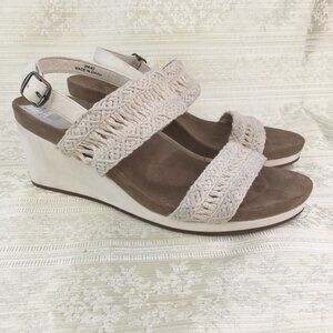Lucky Brand Kemmer Boho Crochet Wedge Sandals 9M